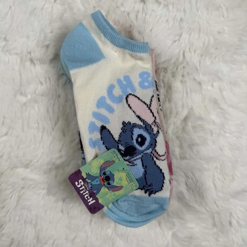 Disney Lilo & Stitch & Angel No-Show Socks 5-Pair Pack